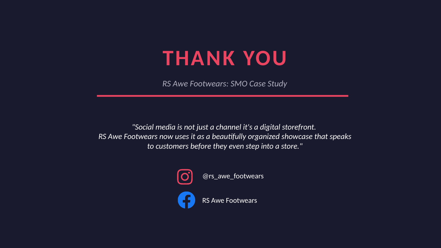 RS Awe Footwears Performance Report