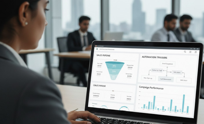 CRM and marketing automation services in India for lead management and customer engagement